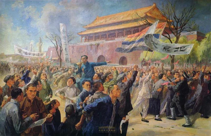 周令釗《五四運動》油畫，1951年，中國國家博物館藏.jpg